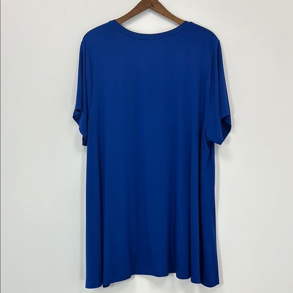 Penningtons T-Shirt Blue Stretchy 2XL Plus Vacation Casual Comfortable Curvy Sun - Picture 4 of 7